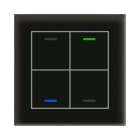 MDT - KNX Glastaster II Light 4-fach, RGBW, Schwarz, Neutral, Secure