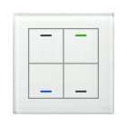 MDT - KNX Glastaster II Light 4-fach, RGBW, Weiß, Neutral, Secure