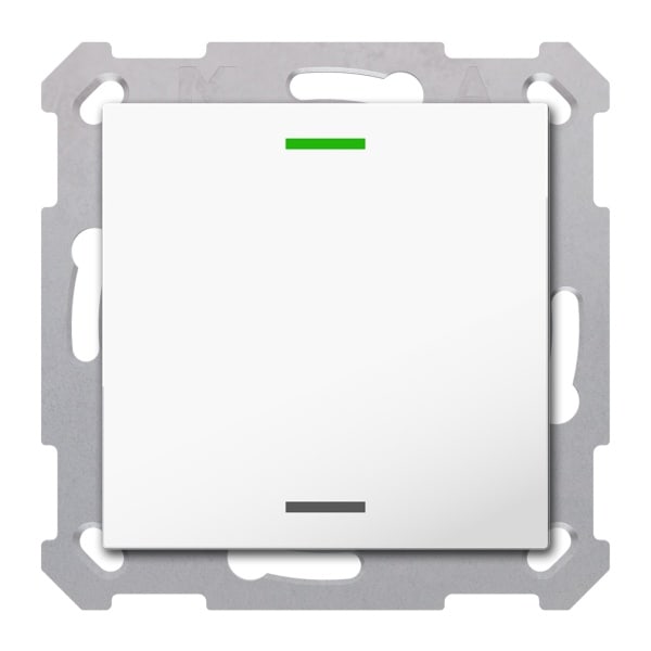 MDT - KNX Taster Light 55 1-fach, RGBW, Reinweiß glänzend, Neutral, Secure