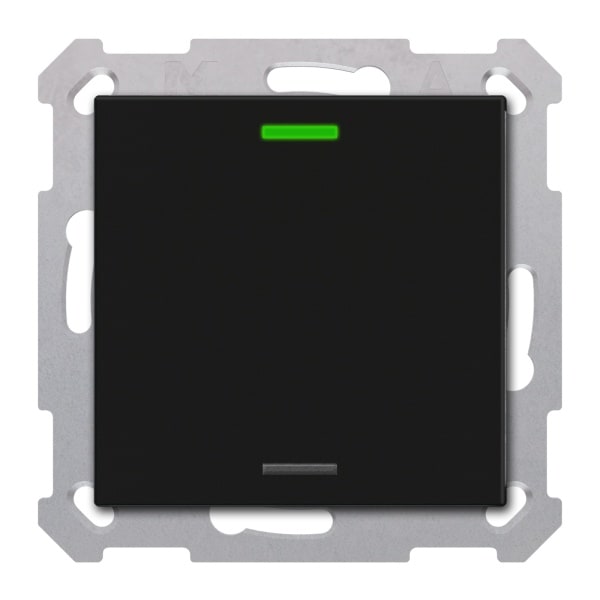 MDT - KNX Taster Light 55 1-fach, RGBW, Schwarz matt, Neutral, Secure