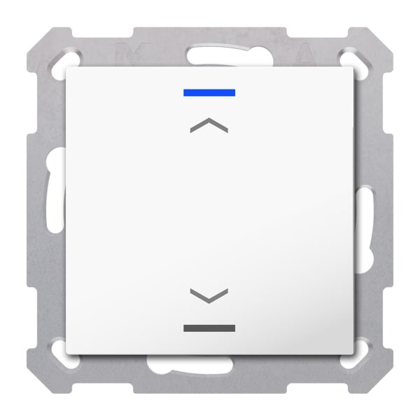 MDT - KNX Taster Light 55 1-fach, RGBW, Reinweiß glänzend, Jalousie, Secure