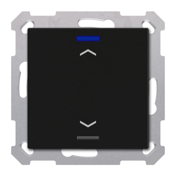 MDT - KNX Taster Light 55 1-fach, RGBW, Schwarz matt, Jalousie, Secure