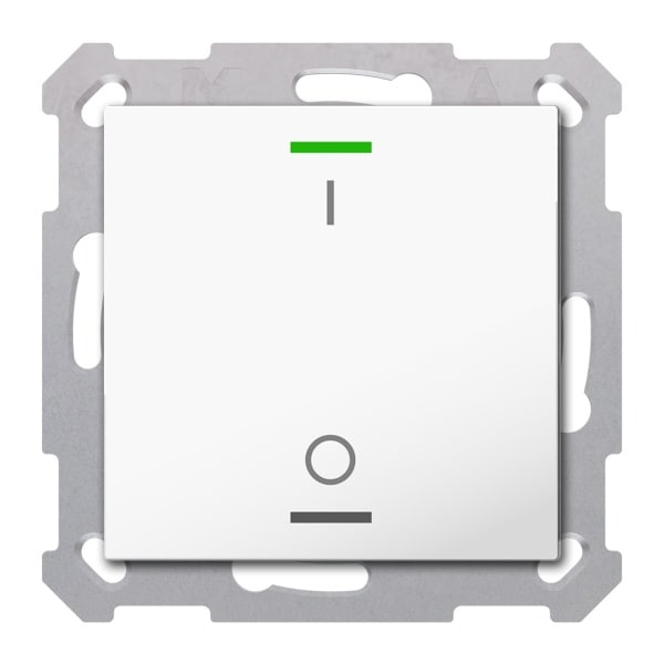 MDT - KNX Taster Light 55 1-fach, RGBW, Reinweiß glänzend, Schalten, Secure