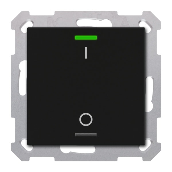 MDT - KNX Taster Light 55 1-fach, RGBW, Schwarz matt, Schalten, Secure
