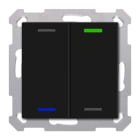 MDT - KNX Taster Light 55 2-fach, RGBW, Schwarz matt, Neutral, Secure