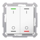 MDT - KNX Taster Light 55 2-fach, RGBW, Reinweiß glänzend, Schalten, Secure