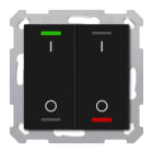 MDT - KNX Taster Light 55 2-fach, RGBW, Schwarz matt, Schalten, Secure
