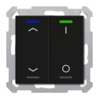 MDT - KNX Taster Light 55 2-fach, RGBW, Schwarz matt, Jalousie_Schalten, Secure