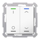 MDT - KNX Taster Light 55 2-fach, RGBW, Reinweiß glänzend, Schalten_Jalousie, Secure
