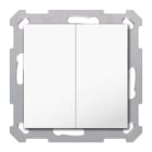 MDT - KNX Taster Light 55 Basic 2-fach, Reinweiß glänzend, Neutral, Secure