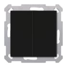 MDT - KNX Taster Light 55 Basic 2-fach, Schwarz matt, Neutral, Secure