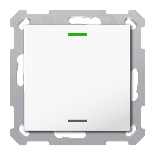 MDT - KNX Taster Light 55 1-fach,RGBW,TS, Reinweiß glänzend, Neutral, Secure