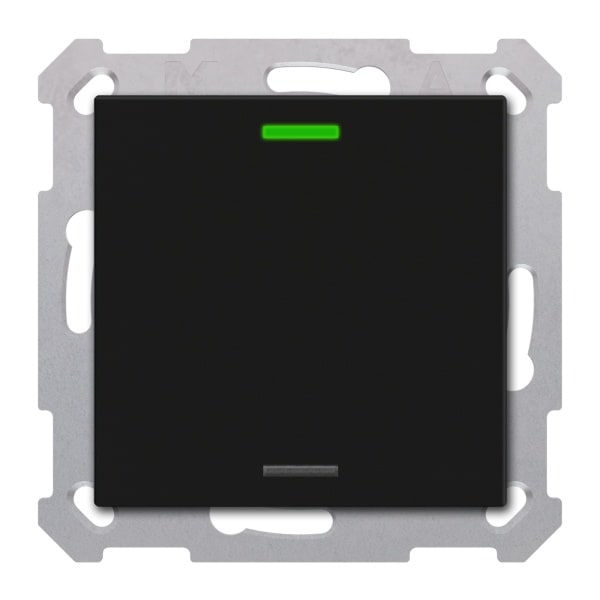 MDT - KNX Taster Light 55 1-fach,RGBW,TS, Schwarz matt, Neutral, Secure