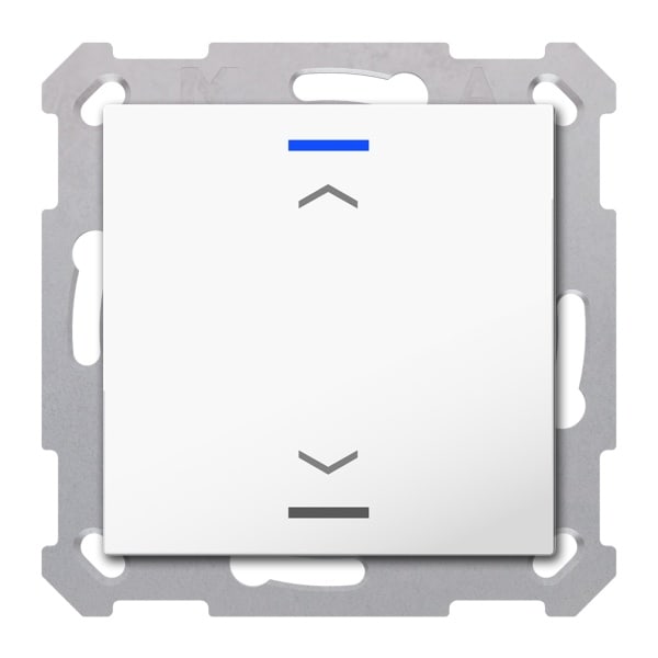 MDT - KNX Taster Light 55 1-fach,RGBW,TS, Reinweiß glänzend, Jalousie, Secure