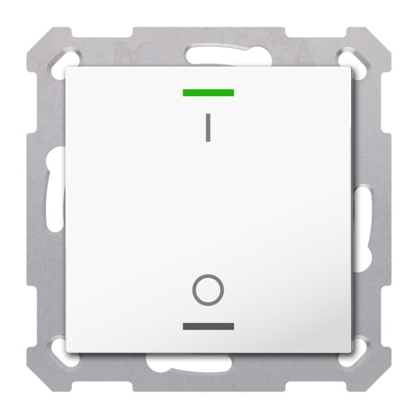 MDT - KNX Taster Light 55 1-fach,RGBW,TS, Reinweiß glänzend, Schalten, Secure