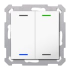 MDT - KNX Taster Light 55 2-fach,RGBW,TS, Reinweiß glänzend, Neutral, Secure
