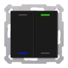MDT - KNX Taster Light 55 2-fach,RGBW,TS, Schwarz matt, Neutral, Secure