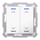 MDT - KNX Taster Light 55 2-fach,RGBW,TS, Reinweiß glänzend, Jalousie, Secure