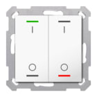 MDT - KNX Taster Light 55 2-fach,RGBW,TS, Reinweiß glänzend, Schalten, Secure