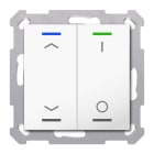 MDT - KNX Taster Light 55 2-fach,RGBW,TS, Reinweiß glänzend, Jalousie_Schalten, Secure