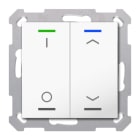 MDT - KNX Taster Light 55 2-fach,RGBW,TS, Reinweiß glänzend, Schalten_Jalousie, Secure