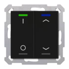 MDT - KNX Taster Light 55 2-fach,RGBW,TS, Schwarz matt, Schalten_Jalousie, Secure