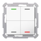MDT - KNX Taster Light 55 4-fach,RGBW,TS, Reinweiß glänzend, Neutral, Secure