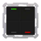 MDT - KNX Taster Light 55 4-fach,RGBW,TS, Schwarz matt, Neutral, Secure
