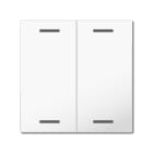 MDT - MDT Wippe für KNX Taster Light 55 2-fach, Reinweiß glänzend, Neutral