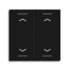 MDT - MDT Wippe für KNX Taster Light 55 2-fach, Schwarz matt, Jalousie