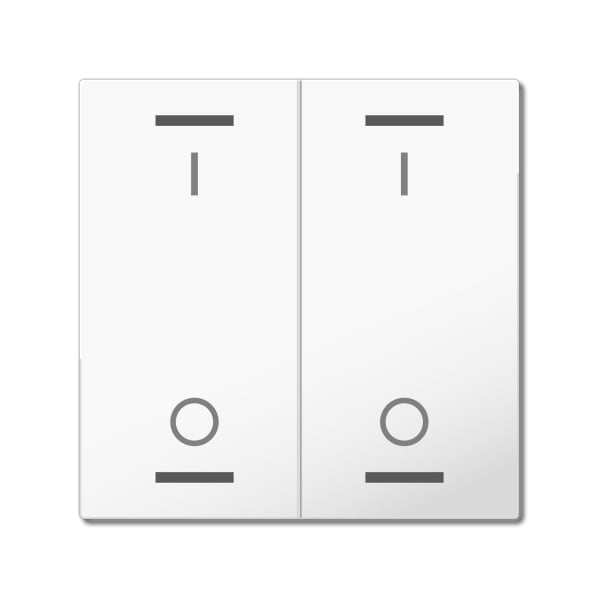 MDT - MDT Wippe für KNX Taster Light 55 2-fach, Reinweiß glänzend, Schalten