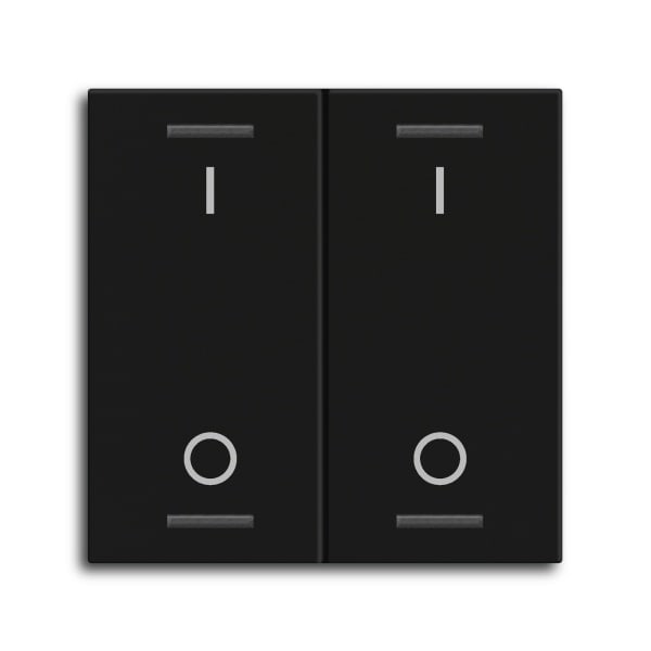 MDT - MDT Wippe für KNX Taster Light 55 2-fach, Schwarz matt, Schalten