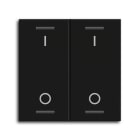 MDT - MDT Wippe für KNX Taster Light 55 2-fach, Schwarz matt, Schalten