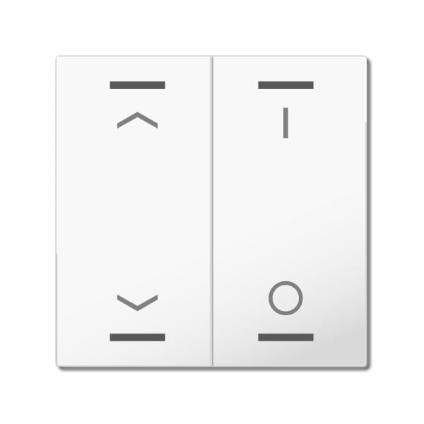 MDT - MDT Wippe für KNX Taster Light 55 2-fach, Reinweiß glänzend, Jalousie_Schalten