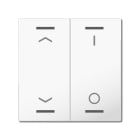 MDT - MDT Wippe für KNX Taster Light 55 2-fach, Reinweiß glänzend, Jalousie_Schalten