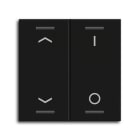 MDT - MDT Wippe für KNX Taster Light 55 2-fach, Schwarz matt, Jalousie_Schalten