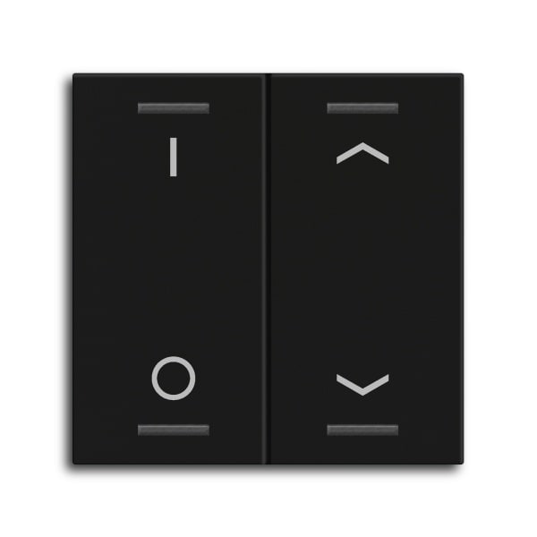 MDT - MDT Wippe für KNX Taster Light 55 2-fach, Schwarz matt, Schalten_Jalousie