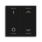 MDT - MDT Wippe für KNX Taster Light 55 2-fach, Schwarz matt, Schalten_Jalousie