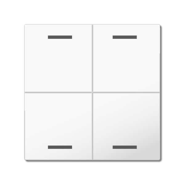 MDT - MDT Wippe für KNX Taster Light 55 4-fach, Reinweiß glänzend, Neutral