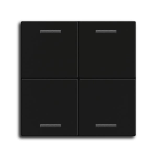 MDT - MDT Wippe für KNX Taster Light 55 4-fach, Schwarz matt, Neutral