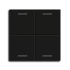 MDT - MDT Wippe für KNX Taster Light 55 4-fach, Schwarz matt, Neutral
