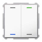 MDT - KNX Taster Light 63 2-fach, RGBW, Studioweiß glänzend, Neutral, Secure