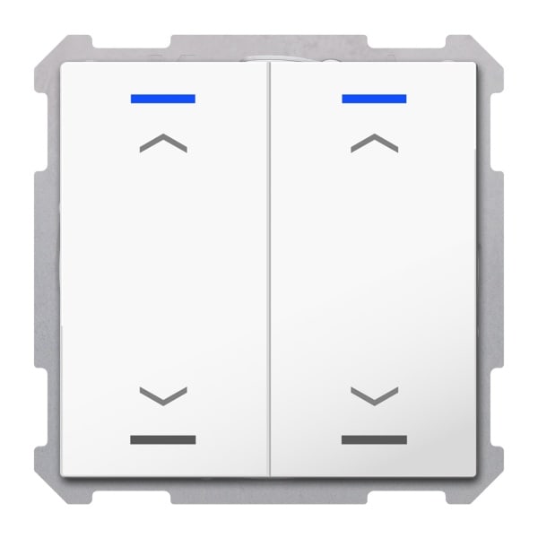 MDT - KNX Taster Light 63 2-fach, RGBW, Studioweiß glänzend, Jalousie, Secure