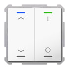MDT - KNX Taster Light 63 2-fach, RGBW, Studioweiß glänzend, Jalousie_Schalten, Secure