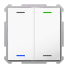 MDT - KNX Taster Light 63 2-fach, RGBW,TS, Studioweiß glänzend, Neutral, Secure