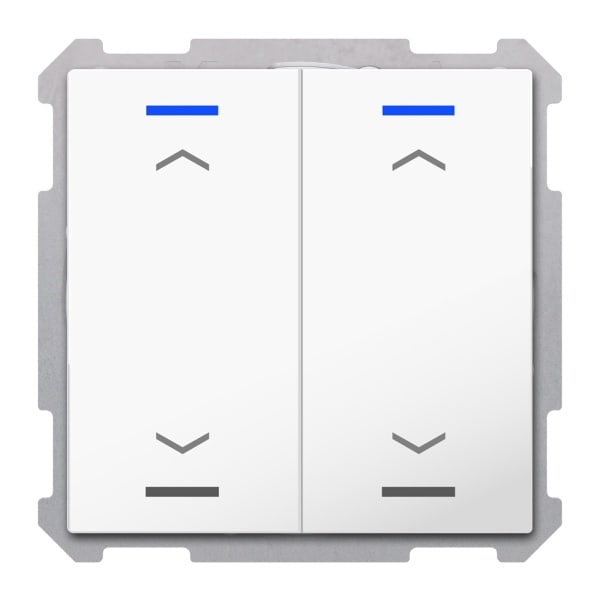 MDT - KNX Taster Light 63 2-fach, RGBW,TS, Studioweiß glänzend, Jalousie, Secure