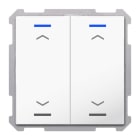 MDT - KNX Taster Light 63 2-fach, RGBW,TS, Studioweiß glänzend, Jalousie, Secure