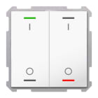 MDT - KNX Taster Light 63 2-fach, RGBW,TS, Studioweiß glänzend, Schalten, Secure