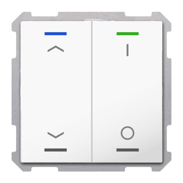 MDT - KNX Taster Light 63 2-fach, RGBW,TS, Studioweiß glänz.,Jalousie_Schalten, Secure