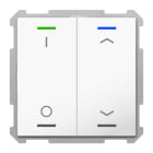 MDT - KNX Taster Light 63 2-fach, RGBW,TS, Studioweiß glänz.,Schalten_Jalousie, Secure